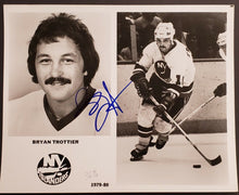 Load image into Gallery viewer, 1979/1980 Bryan Trottier NHL Hall Of Famer Autographed Team Issued Photo
