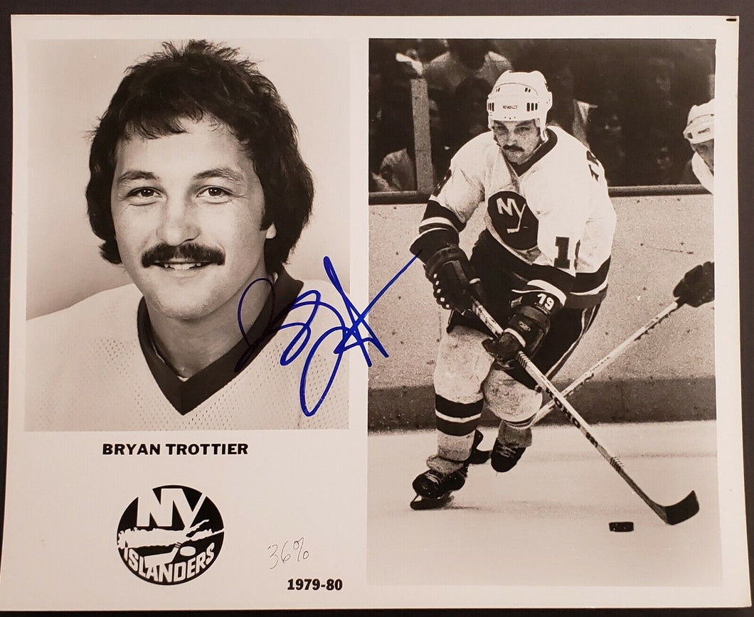 1979/1980 Bryan Trottier NHL Hall Of Famer Autographed Team Issued Photo