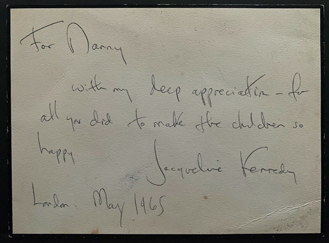 1965 Jacqueline Kennedy Autographed Signed Handwritten Letter JSA LOA Vintage