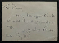 1965 Jacqueline Kennedy Autographed Signed Handwritten Letter JSA LOA Vintage