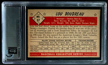 Load image into Gallery viewer, Lou Boudreau Red Sox HOF 1953 Bowman Baseball Card Global Authentication Graded
