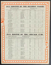 Load image into Gallery viewer, 1945 World Series Program Briggs Stadium Game 2 Detroit Tigers vs Chicago Cubs
