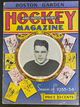 Load image into Gallery viewer, 1934 NHL Hockey Rare Vintage Program Boston Bruins v New York Americans Shore
