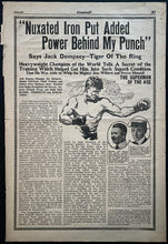 Load image into Gallery viewer, 1919 Vintage Comfort Magazine Jack Dempsey Full Page Boxing Advertisement
