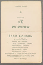 Load image into Gallery viewer, 1940's Jazz Club Table Top Promo Card Autographed By Eddie Robinson MLB Player
