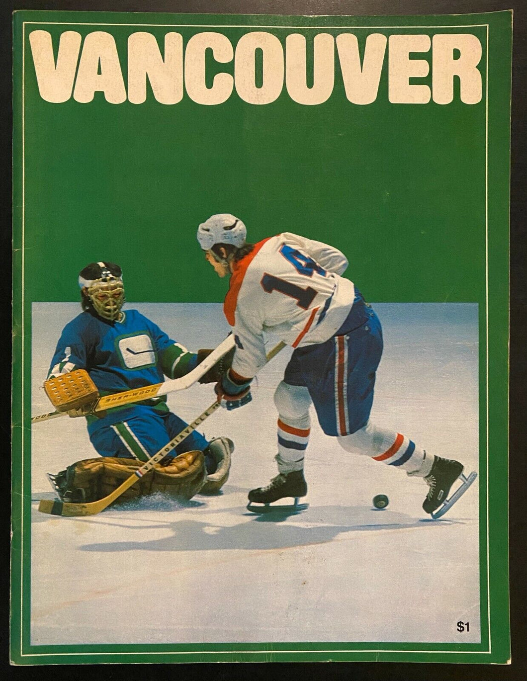 1973 Vancouver Canucks Yearbook NHL Game Program Toronto Maple Leafs Gardens