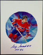 Load image into Gallery viewer, 2003 Canada Post NHL All Stars Lithograph &amp; Stamp Set Signed By Serge Savard
