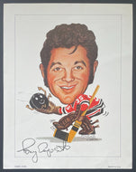 1970s Tony Esposito Sporticatures R.Pelkowski Chicago Blackhawks NHL Vintage HOF