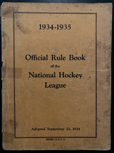 Load image into Gallery viewer, 1934-35 Vintage NHL Original Hockey Guide Rule Book Team Statistics Retro
