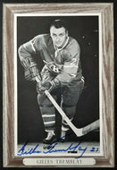 Vintage NHL Montreal Canadiens Gilles Tremblay Autographed Beehive Photo