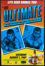 Load image into Gallery viewer, 1987 Vintage Rare Tony Tucker Autographed Poster Championship Fight Mike Tyson
