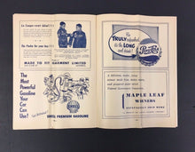 Load image into Gallery viewer, 1953 Montreal Royals vs Quebec Aces Jacques Plante Jean Beliveau Forum Program
