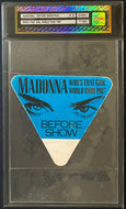 Madonna Who's That Girl World Tour 1987 Before Show Pass Vintage iCert NM 5
