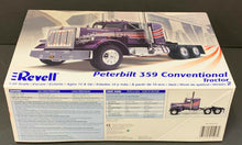 Load image into Gallery viewer, Revell Peterbilt 359 Conventional Tractor Plastic Model Kit 1:25 Scale Opened
