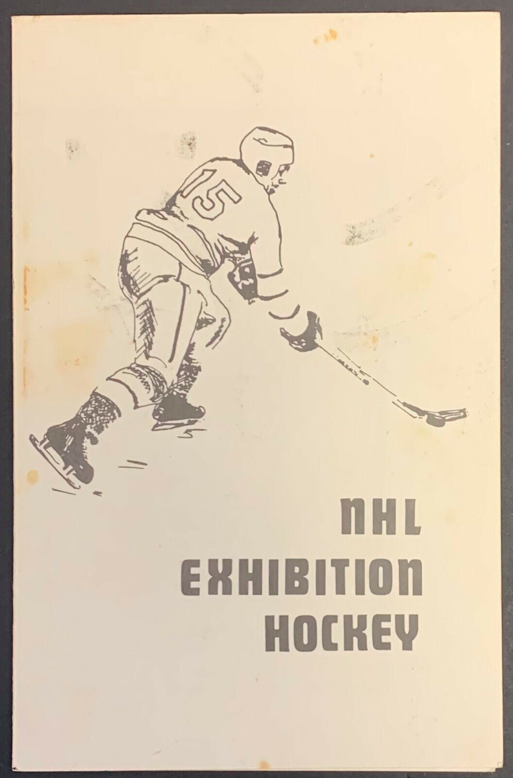 1976 NHL Exhibition Hockey Program Toronto Maple Leafs Vs Washington Capitals