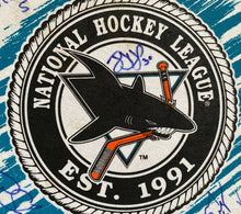 Load image into Gallery viewer, 1991-92 Signed NHL Hockey San Jose Sharks Inaugural Season Pennant Autographed
