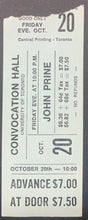 Load image into Gallery viewer, c1970s John Prine UofT Convocation Hall Concert Ticket Stub Music Vintage
