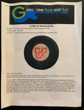 Load image into Gallery viewer, 1970s NHL Hockey Vintage Game Used Official Atlanta Flames Viceroy Puck LOA
