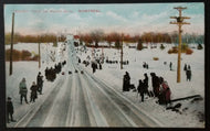 1908 Montreal Mount Royal Toboggan Run Vintage Postcard - Postmarked