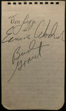 Load image into Gallery viewer, Signed Canadian Football League Autograph Sheet Bud Grant Don Luzzi Vintage
