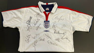 2004 Signed UEFA Euro England Jersey Kit Shirt Autographed x17 David Beckham COA