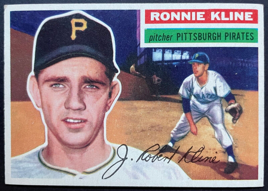 1956 Topps Baseball Roger Kline #94 Pittsburgh Pirates MLB Card Vintage