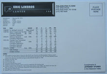 Load image into Gallery viewer, Vintage NHL Philadelphia Flyers Eric Lindros #88 Autographed Postcard Hockey
