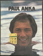 1975 Paul Anka Tour Program + Concert Ticket Stub Hamilton Place Ontario