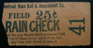 1907 Vintage Rare MiLB Eastern League Montreal Royals Ticket Stub Atwater Park