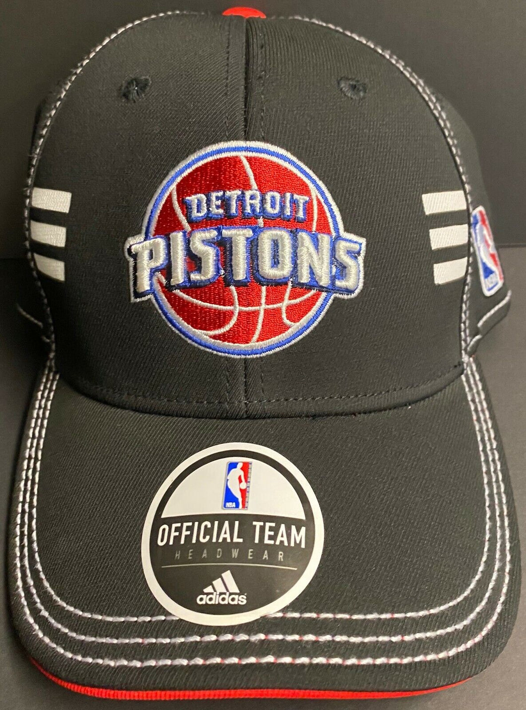 Detroit Pistons Basketball Official NBA Draft Adidas Baseball Cap Hat Size S / M