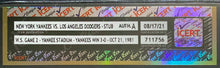 Load image into Gallery viewer, 1981 World Series Baseball Ticket Game 2 New York Yankees Vs Dodgers MLB icert
