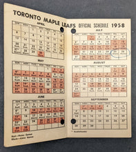 Load image into Gallery viewer, Toronto Maple Leaf Baseball Team Pocket Schedules 1952-1959 Vintage
