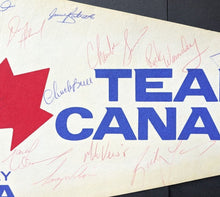 Load image into Gallery viewer, 1983 Team Canada Autographed x22 Pennant Signed Hockey NHL HOF Vintage JSA

