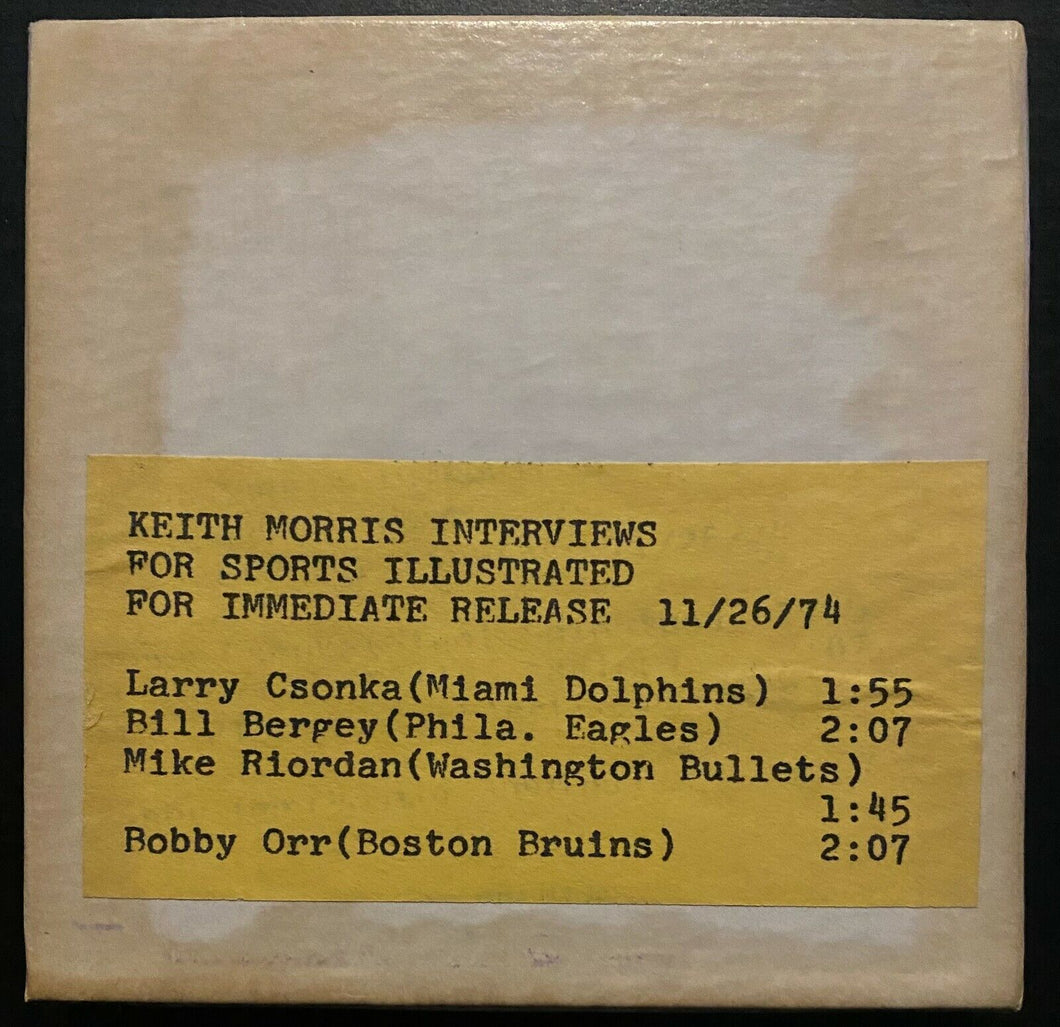 1974 Sports Illustrated Reel Tape Bobby Orr Larry Csonka Bill Bergey Riordan