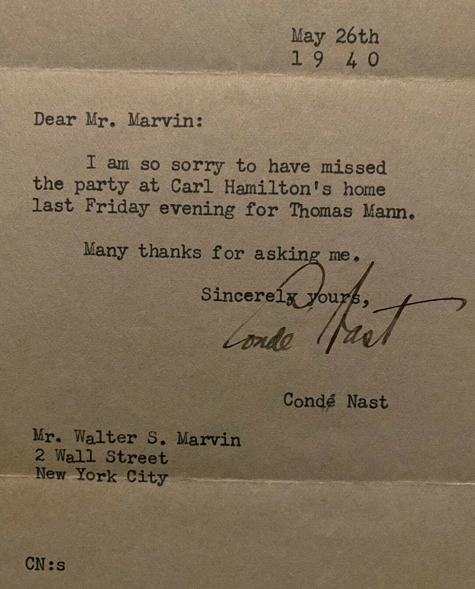 1940 Vintage Signed Conde Nast Letter Publishing Letterhead Autographe ...