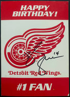 Brendan Shanahan Autographed Detroit Red Wings Birthday Card Signed NHL Hockey
