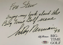 Load image into Gallery viewer, 1993 LeRoy Neiman Signed Page Book Big Time Golf Artist Sports PSA

