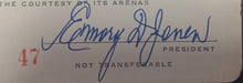 Load image into Gallery viewer, 1970 CHL Pass Issued HOF Ref Bruce Hood Signed By CHL President Emory Jones VTG
