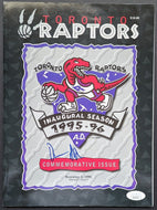 1995 Toronto Raptors 1st Game Program Signed Damon Stoudamire ROY NBA JSA Auto