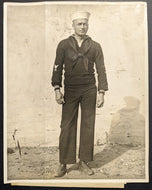 1918 Arthur Shafer Original Type 1 Photograph Baseball Player Navy Pilot WW1 LOA