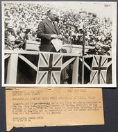 Type 1 Photo of Canadian Prime Minister R.B. Bennett VTG Historical LOA Politics