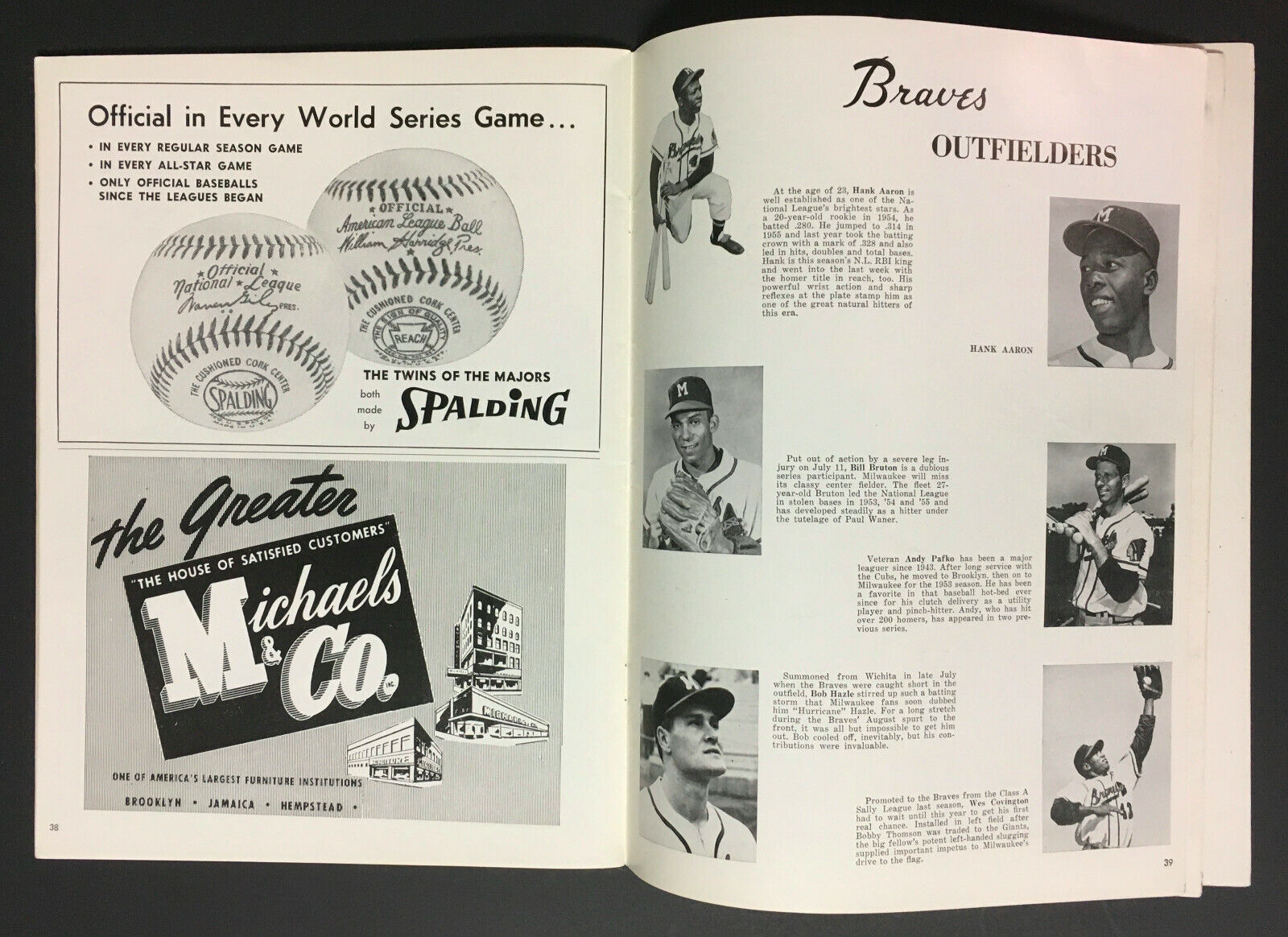 1957 World Series Signed Program (Milwaukee Braves). Baseball