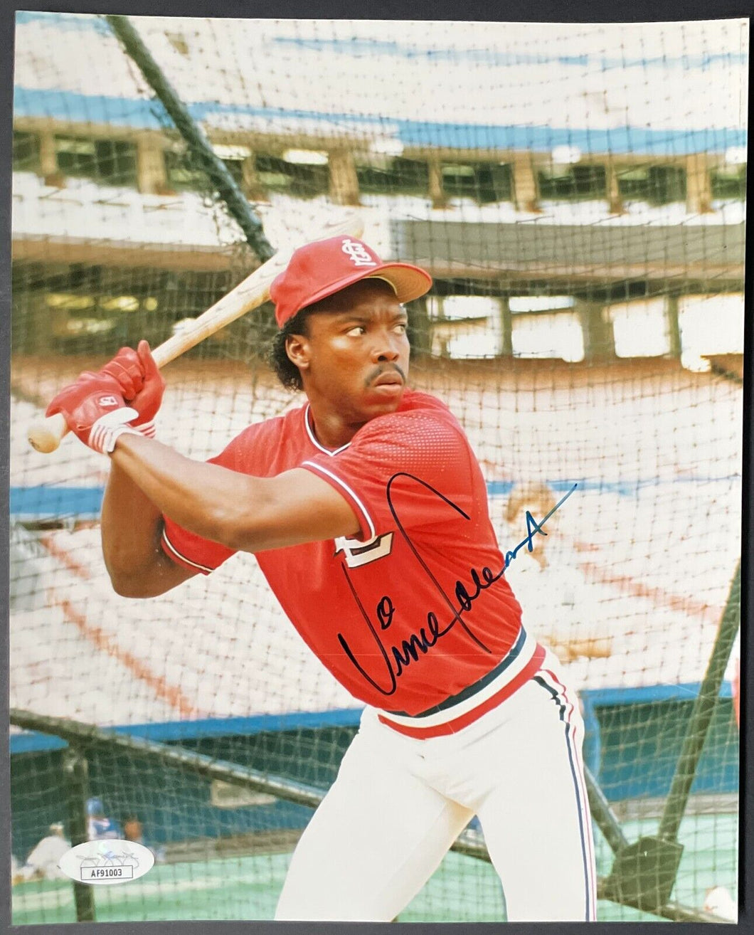 Vince Coleman Signed St. Louis Cardinals Photo Autographed MLB Baseball 8x10 JSA