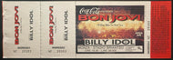 1993 Vintage Bon Jovi Billy Idol Concert Ticket Stub Monza Italy Stadio Brianteo