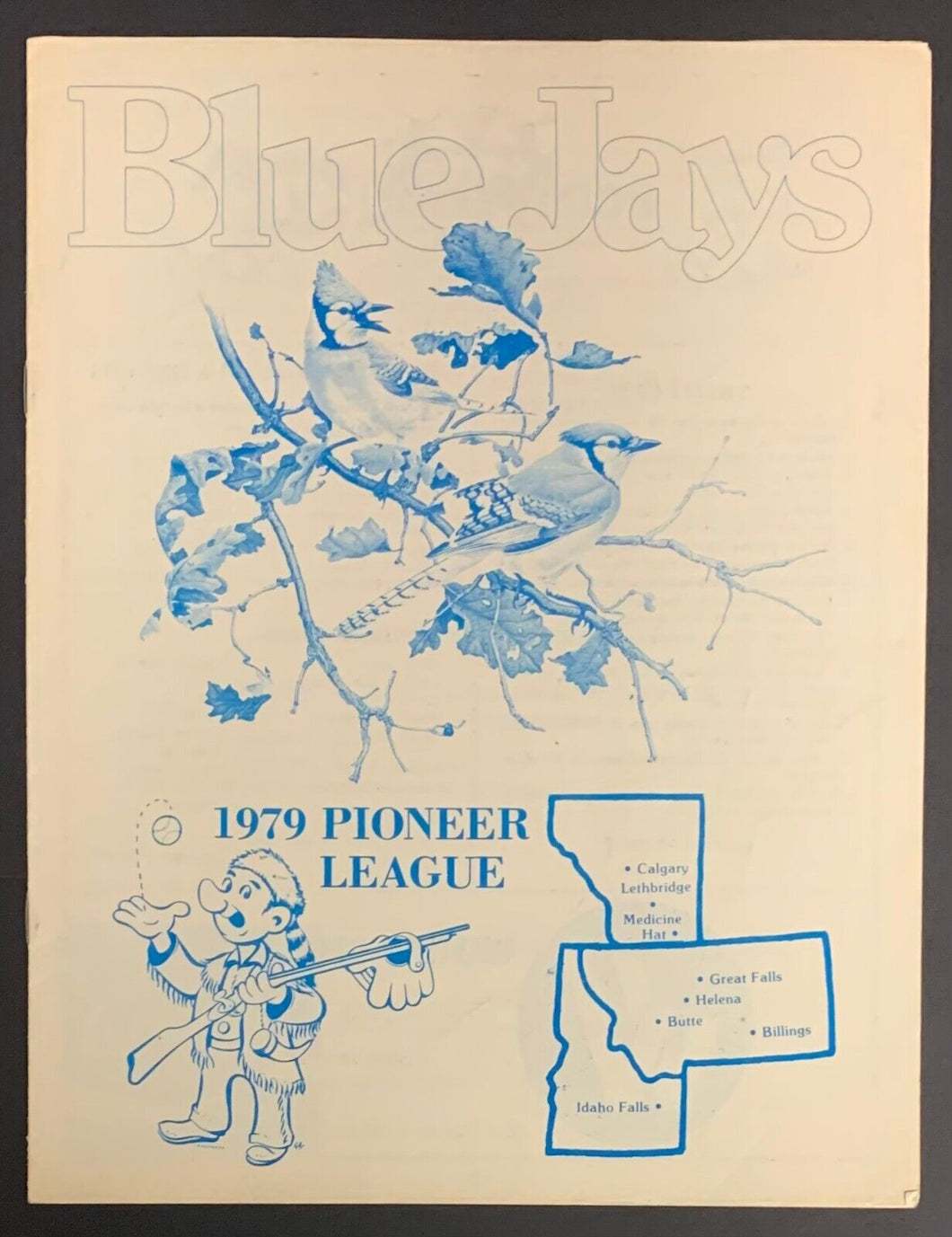 1979 Medicine Hat Blue Jays Baseball Program vs Calgary Lethbridge Vintage