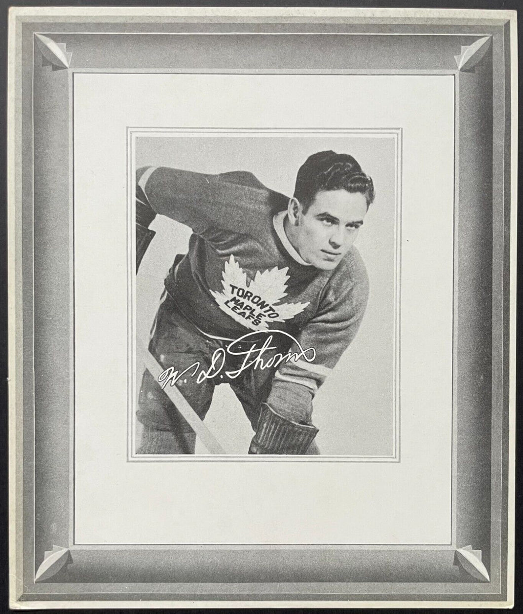 1938-39 Quaker Oats Bill Thoms Premium NHL Hockey Photo Toronto Maple Leafs