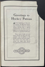 Load image into Gallery viewer, 1929 Rare Montreal Forum Hockey Program NHL Maroons v New York Rangers Vintage
