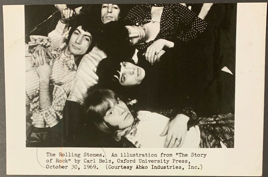 1969 Rolling Stones Early Studio Photo Rock Band Mick Jagger Keith Richards