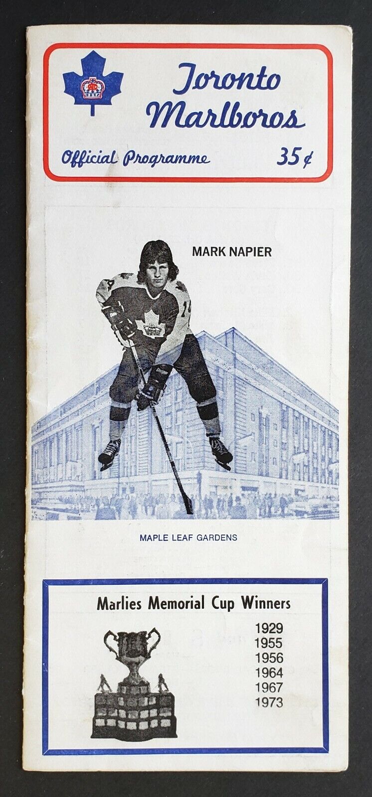 1974 Maple Leaf Gardens OHA Major Jr A Program Toronto  vs Sault Ste Marie