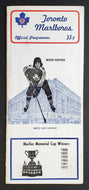 1974 Maple Leaf Gardens OHA Major Jr A Program Toronto  vs Sault Ste Marie